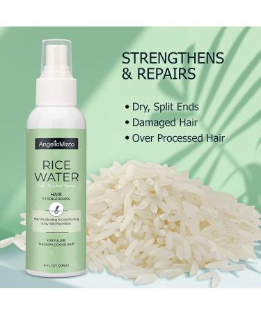 Rice Water Hair Care Spray w/ Biotin for Growth & Repair - Women & Men - Moisturize, Strengthen, Thicken - Frizzy, Weak, Damaged Hair - Buy Online on GoSupps.com