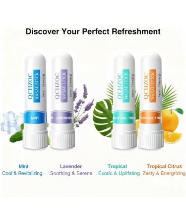 DeepacSagecoom Nasal Sticks Portable Nose Inhaler Sticks for Daily Refreshing - Natural Cool Sensation Nose Inhaler Boost Energy Set - Buy Online on GoSupps.com