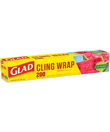 Glad ClingWrap Plastic Wrap - 200 Sq Ft Roll (Packaging May Vary) - Buy Online on GoSupps.com