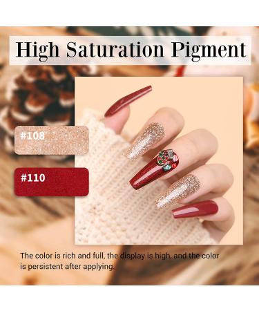 AZUREBEAUTY Dip Powder Nail Kit - Classic Malena Burgundy Red Glitter Dipping Powder Set - Buy Online on GoSupps.com