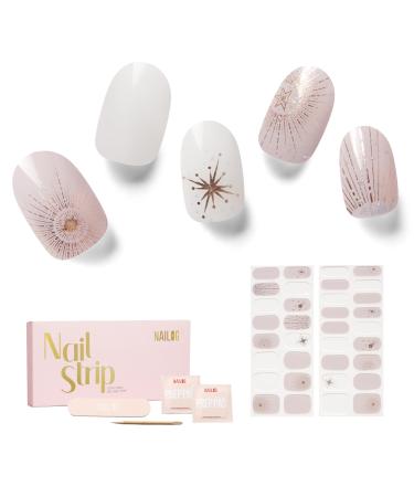 NAILOG Semi Cured Gel Nail Strips 34 pcs Salon-Quality Gel Nail Stickers Long Lasting Nail Wraps for Women with Soft Gel Finish Astria - Buy Online on GoSupps.com