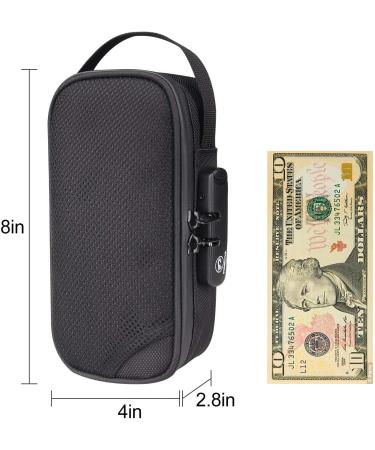 FIREDOG Smell Proof Bag with Lock - Carbon Lined Odor Proof Container for Travel Storage (Black, 8x4x2.75 Inch) - Buy Online on GoSupps.com