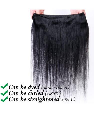 Elailite 7A Virgin Brazilian Human Hair Wefts - Sew-in Hair Bundles Extensions 20 Straight #1B Natural Black - Buy Online on GoSupps.com