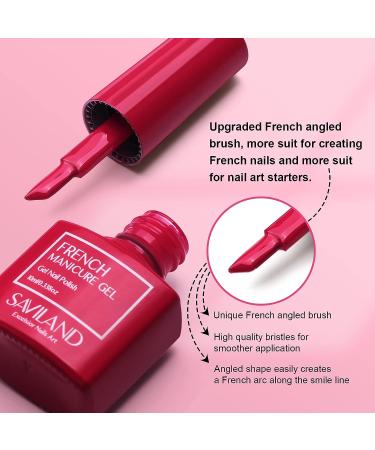 SAVILAND French Gel Nail Polish Set - 6 Spring Colors 10ML Soak Off Gel Polish Kit for Salon Quality French Tip Manicures - Orange, Yellow, Green, Hot Pink, Blue - Perfect for Home DIY Nail Art - Buy Online on GoSupps.com