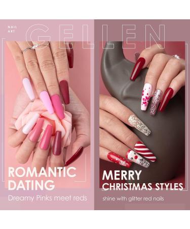 Gellen Gel Nail Polish Kit - 36 Colors Bright Rainbow Gel Polish Collection Nail Gel Kit with Base Top & Matt Top Coat for All Seasons Home Manicure Set - Buy Online on GoSupps.com