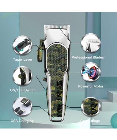 Professional Rechargeable Hair Clippers & Beard Trimmer for Men | Adjustable Cordless Camo Hair Trimmer - International Shipping Available - Buy Online on GoSupps.com