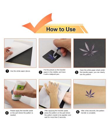 Tattoo Practice Skins & Transfer Paper Kit | 30PCS Fake Skins & Tracing Paper Set - Tattoo Supplies - Buy Online on GoSupps.com
