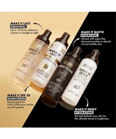 Milani Make It Last Sunscreen Setting Spray SPF 30 - 2 Pack Long Lasting Makeup Primer & Setting Spray with Sunscreen - Buy Online on GoSupps.com