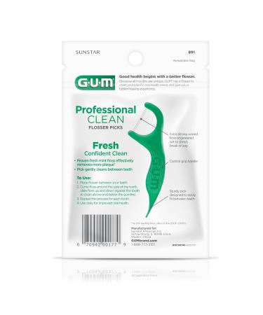 GUM EEZ-Thru Dental Floss with Ring Holder - Mint 90 Count | Best Dental Care for Fresh Breath - Buy Online on GoSupps.com