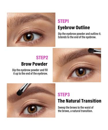 Boobeen 3 Color Eyebrow Powder Palette - Waterproof Long-Lasting Brow Definer Makeup for Enhanced & Full Brows | Shop Internationally - Buy Online on GoSupps.com