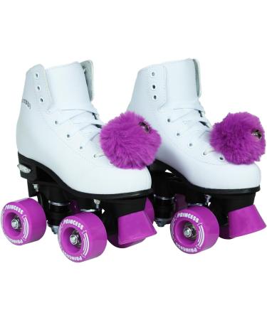 Epic Skates Princess Quad Roller Skates White/Purple Youth 4 - Premium Youth Roller Skates - Buy Online on GoSupps.com