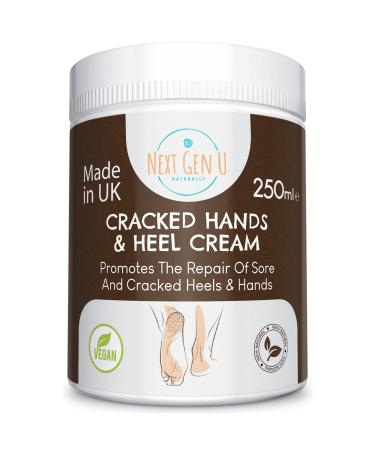 Next Gen U Hand & Heel Cream for Very Dry Hands & Feet (250 ml) Vegan Intensive Moisturising for Cracked Skin for Women & Men Softening Hard Calluses & Natural Care for Sore Winter Heels