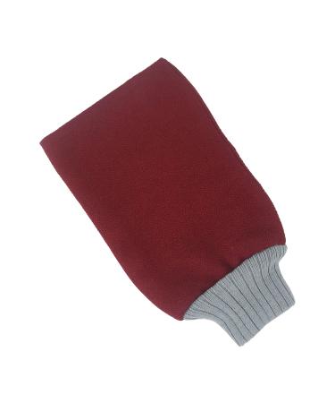 Exfoliating Bath Mitt Gloves for Men Women | Double Sided Using | Remove Dry Dead Skin | Exfoliation Rubbing Towel Red 9.4 Inch Length * 5.1 Inch Width Red