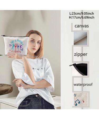 LEVLO Ice Skate Cosmetic Bag - Life Is Better On Skates - Figure Skating Gift for Women and Girls - Buy Online on GoSupps.com