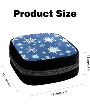 GIAPB Period Bag | Sanitary Napkin Storage & Makeup Pouch - Winter Snowflake Color4174 - Buy Online on GoSupps.com