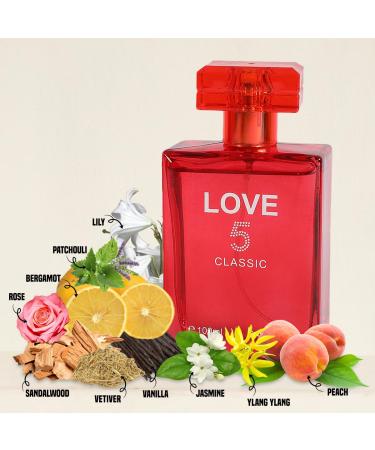 EBC PERFUME Classic Love 5 Red Spray Perfume - Eau De Parfum for Women - 3.4 fl.oz - Buy Online on GoSupps.com