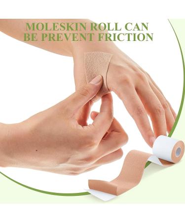 Trelaco 3 Rolls 2 x 5 Yards Moleskin Tape for Feet, Shoes, Body - Soft Cotton Adhesive Pads - Buy Online on GoSupps.com