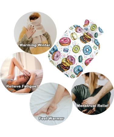Naanle Vintage Donut Hot Water Bottle | 2L Transparent Large Bed Warmer for Pain Relief & Heat Therapy - Buy Online on GoSupps.com