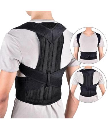 Adjustable Plus Size Posture Corrector XS-5XL | Breathable Hunchback Correction Belt for Teens & Adults | Black Shoulder & Neck Support - Buy Online on GoSupps.com
