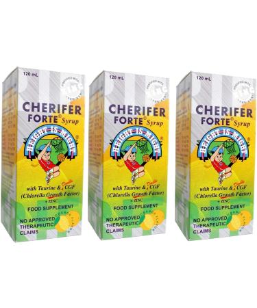 CHERIFER Forte Syrup with Taurine, Double Chlorella Growth Factor, and Zinc 120ml - Growth Support - Buy Online on GoSupps.com