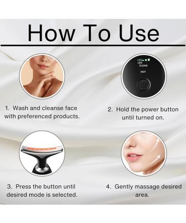 7 Color Face & Neck Massager - Anti-Wrinkle Facial Device (Black) for Glowing Skin | Shop Internationally - Buy Online on GoSupps.com