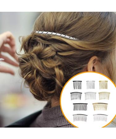 10Pcs Metal Hair Combs 20Teeth12Teeth10 Teeth Comb Fancy DIY Metal Wire Hair Comb Clips for DIY Jewelry Making Wedding Bridal Party Hairstyle Accessories for Women Girls(Golden Platinum Silver Black) - Buy Online on GoSupps.com