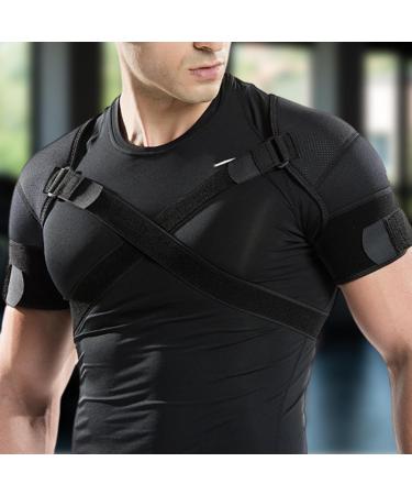Shoulder Support Brace - Double Shoulder Brace Brace Shoulder Wrap | Breathable Shoulder Compression Sleeve Wrap Shoulder Strap Brace Elastic Shoulder Compression Brace for Adults - Buy Online on GoSupps.com