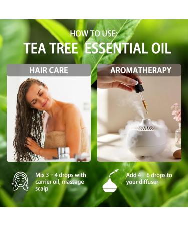 Coconut Essential Oil 4 Fl Oz and Tea Tree Essential Oil 4 Fl Oz - ZODION Coconut & Tea Tree Oil for Diffuser Aromatherapy Home Fragrance Skin & Hair Care DIY Candle & Soap Making Yoga - Buy Online on GoSupps.com