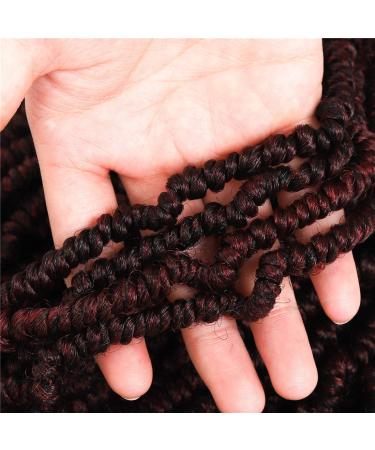Bomb Twist Crochet Hair - 6 Packs 14 Inch Ombre Jump Twist Extensions | Synthetic Passion Twist with Curly Ends - Perfect for Stunning Hairstyles - Buy Online on GoSupps.com