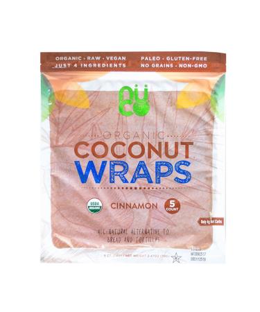 NUCO Organic Coconut Wraps Cinnamon 5 Wraps (14 g) Each
