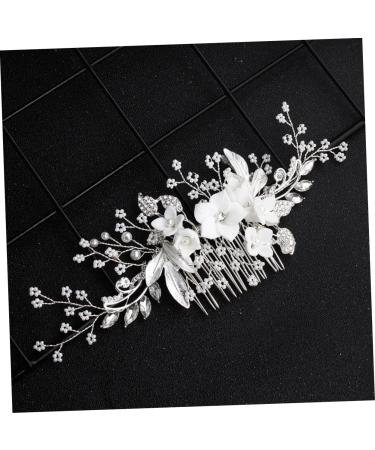 minkissy Crystal Hair Combs for Wedding Rhinestone Hair Combs Silver Pearl Rhinestone Hair Clips Rhinestone Hair Combs for Women Pearl Hair Combs for Wedding Bride Korean Headgear - Buy Online on GoSupps.com