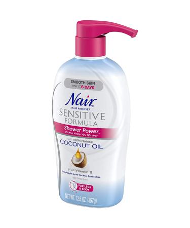 Nair Shower Power Hair Remover Cream with Coconut Oil & Vitamin E - 12.6 oz - Buy Online on GoSupps.com