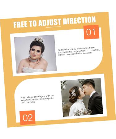 Didiseaon Bridal Hair Comb Hair Comb Bridal Side Comb Hair Jewels for Women Wedding Headpiece Floral Decorations Hair Accessories for Women Wedding Tiara Alloy Hair up Bride Leaf - Buy Online on GoSupps.com