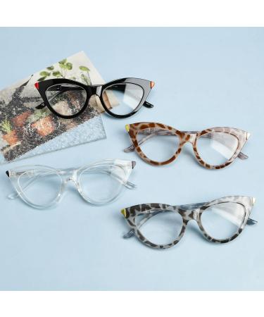 Eyekepper Cat-Eye Reading Glasses for Women - 4 Pack +3.00 Diopters - Stylish & Comfortable Ladies Readers - Buy Online on GoSupps.com