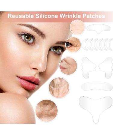 Silicone Face Patches 13 Pcs Reusable Face and Back of Hand Forehead Wrinkles Patches Overnight Silicone Chest Patches Neck Wrinkle Patches Pad Eyelid Lifter Strips for Face Forehead Neck Decollete Cheek Eye Pads Beauty - Buy Online on GoSupps.com
