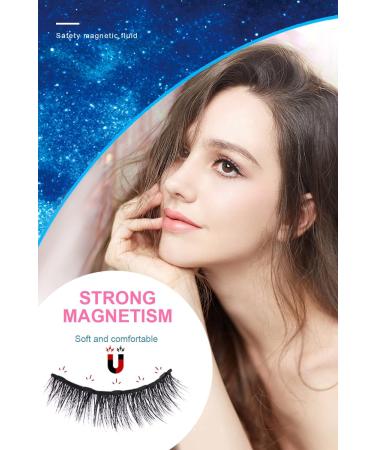 Magnetic False Eyelashes Natural Looking Magnetic Eyelashes Ultra Light and Easy to Use Waterproof False Eyelashes - No Glue Required 7 Pairs  - Buy Online on GoSupps.com