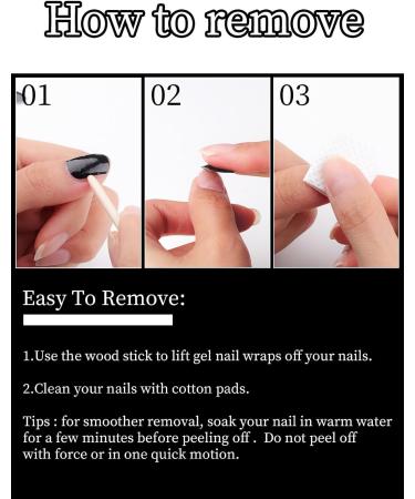 Kalolary 32PCS Waterproof Black Gel Nail Polish Strips | Adhesive Full Wrap Stickers with File and Stick | UV/LED Lamp Required - Buy Online on GoSupps.com