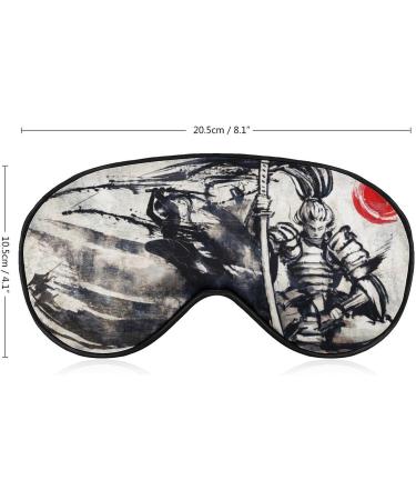 Japanese Samurai Soft Sleep Mask for Women | Ink Style Blackout Eye Mask | Breathable Polyester | Adjustable Travel Eye Mask - Buy Online on GoSupps.com