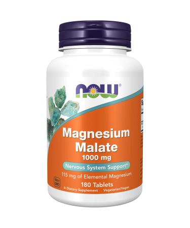 Now Foods Magnesium Malate 1000 mg 180 Tablets