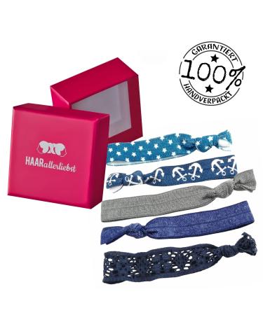Shop Hair-Minded Elastic Hair Ties & Wide Hair Bands | 5-Piece Hair-Friendly Bracelets Set | Quality Hair Jewelry with Storage Box - International Shipping Available - Buy Online on GoSupps.com