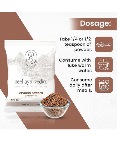 Neel Ayurvrdics Rood Vavding PoederVayu Vidanga Churna 300 GM - Buy Online on GoSupps.com