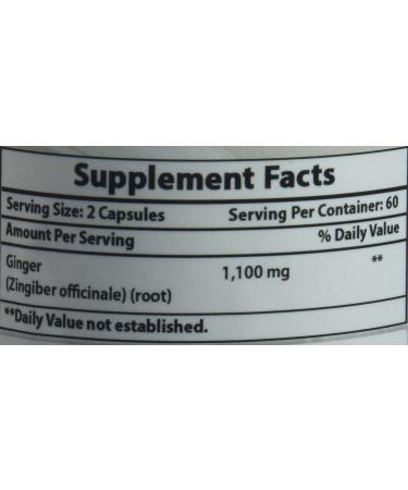 Best Naturals Ginger Root Capsules 550mg - 120 Count - Nausea & Motion Sickness Relief Supplement - Buy Online on GoSupps.com