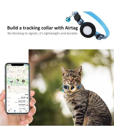 2022 Airtag Cat Necklace Holder - Waterproof 2-Pack Compatible with Apple Airtag - Small Cat Neck Band Covers in Blue-Green & Yellow - Buy Online on GoSupps.com