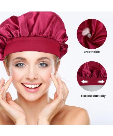 Silk Bonnets for Sleeping - 2 Pack Satin Hair Hoods | Silk Hair Wraps for Women & Girls (Black & Brown) - Buy Online on GoSupps.com