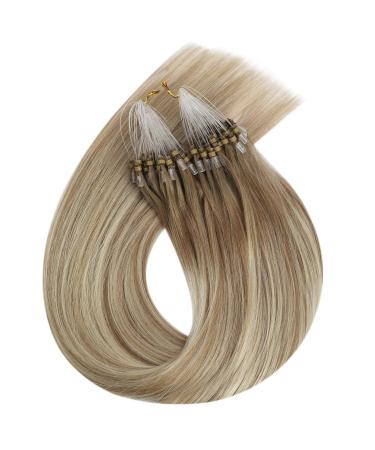 Ugeat Micro Loop Extensions - Balayage Blonde & Ombre Platinum Real Hair 50g (50 Strands) 40cm | Microring #9a/60/9a - Buy Online on GoSupps.com