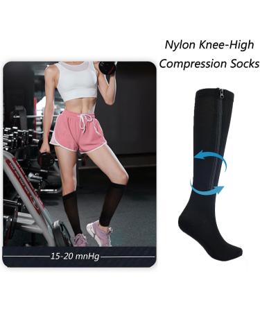 Premium MDRCG Zipper Compression Stockings - XL Compression Socks for Men & Women | Comfort & Support - Buy Online on GoSupps.com