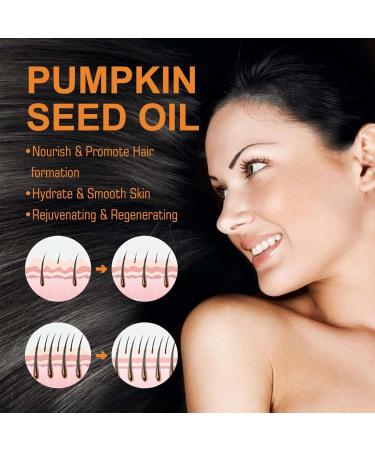  Goowafur Organic pumpkin oil for hair pumpkin seed oil for hair growth eyelashes and eyebrows skin massage hair oil natural organic pumpkin oil against - Buy Online on GoSupps.com