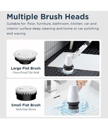 Electric Spin Scrubber Bathroom Cordless Electric Spin Brush for Cleaning Adjustable Extension Handle Long Handle Brush Suitable for Bathroom Cleaning Etc. - Buy Online on GoSupps.com