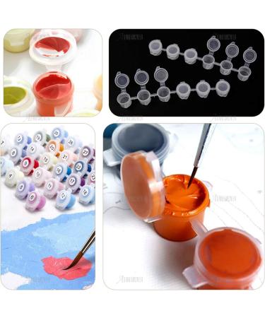 AUEAR Mini Empty Paint Pot Pod Strips with Lids - 10 Strips, 60 Pots - Arts Crafts Storage Containers - 3ml / 0.1oz - Ideal for Schools and Painterly Paint Eye Primer - Buy Online on GoSupps.com