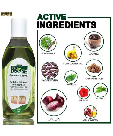 Indus Valley Bio Organic Hair Oil 100ml - Natural Hair Care for Healthy Shine | International Shipping Available - Buy Online on GoSupps.com